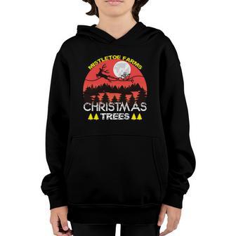Christmas Mistletoe Farms Christmas Trees Youth Hoodie - Thegiftio UK