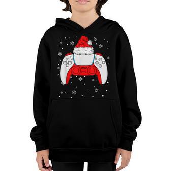 Christmas Santa Gamer Controller Boys Kids Ns Gaming Xmas Youth Hoodie - Thegiftio UK