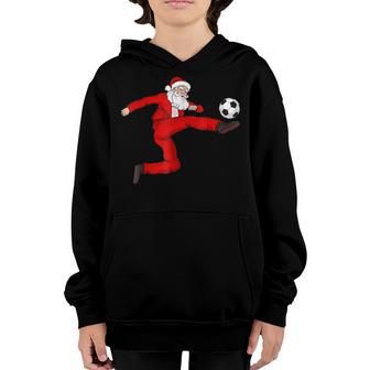 Christmas Santa Soccer Bicycle Kick Xmas Boys Men Ball Sport Youth Hoodie - Thegiftio UK