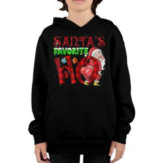 Christmas Santas Favorite Ho Funny Xmas Naughty Kids Pajamas Youth Hoodie - Thegiftio UK