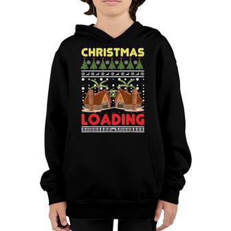 Christmas Spirit Loading Candy Cane Gamer Bar Youth Hoodie - Thegiftio UK