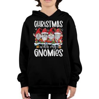 Christmas With My Gnomies Funny Red Gnome Xmas Men Women Kid Youth Hoodie - Thegiftio UK