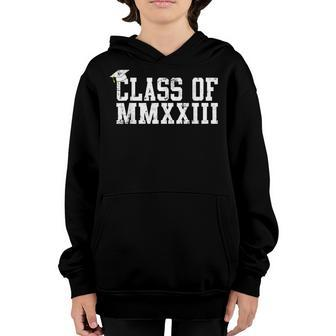 Class Of 2023 Mmxxiii Graduation Spirit Vintage Senior 2023 Youth Hoodie | Mazezy