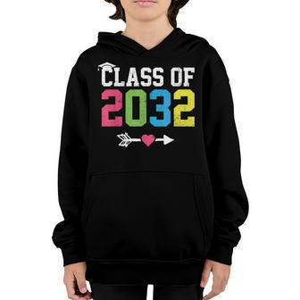 Class Of 2032 Grow With Me Graduation First Day Of School Youth Hoodie | Mazezy