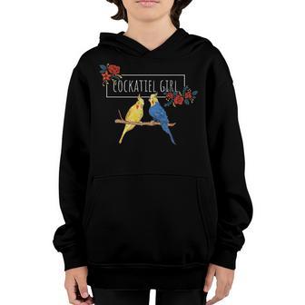 Cockatiel Girl Parrot Lover Funny Cockatiel Youth Hoodie - Thegiftio UK