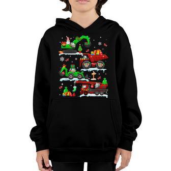 Construction Vehicle Christmas Boys Kids Toddler Pajamas Youth Hoodie - Thegiftio UK