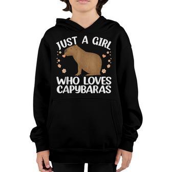Cool Capybara Design For Women Girls Rodent Animal Capybara Youth Hoodie - Thegiftio UK