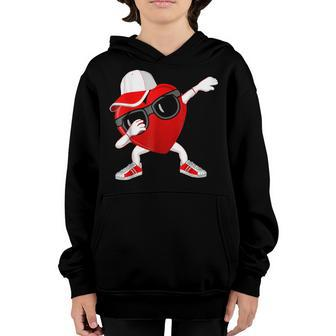 Cool Hearts Dabbing Funny Valentines Day Dancer Boys Kids Youth Hoodie - Seseable