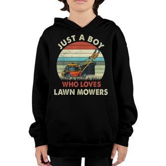 Cool Lawn Mower Design For Boys Kids Men Lawn Mowing Lovers Youth Hoodie - Thegiftio UK