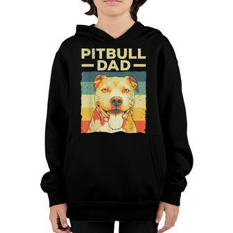 Cool Pitbull Dad For Men Father Boy Pitbull Owner Dog Lovers Youth Hoodie - Seseable