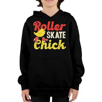 Cool Roller Skating Skate Girl 1970S Retro V2 Youth Hoodie - Thegiftio UK