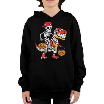 Cool Skeleton Cap Dino Mummy Toddler Boy Halloween Boys Kids Youth Hoodie - Thegiftio UK