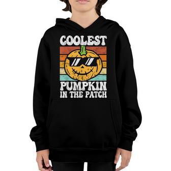 Coolest Pumpkin In The Patch Funny Halloween Boys Girls Men Youth Hoodie - Thegiftio UK