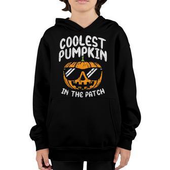 Coolest Pumpkin In The Patch Halloween Men Women Kid Vintage Youth Hoodie - Thegiftio UK