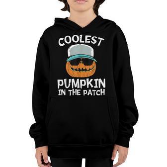 Coolest Pumpkin In The Patch Toddler Boys Halloween Kids V11 Youth Hoodie - Thegiftio UK