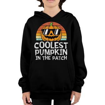 Coolest Pumpkin In The Patch Toddler Boys Halloween Kids V12 Youth Hoodie - Thegiftio UK