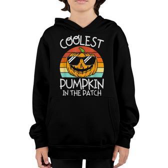 Coolest Pumpkin In The Patch Toddler Boys Halloween V4 Youth Hoodie - Thegiftio UK