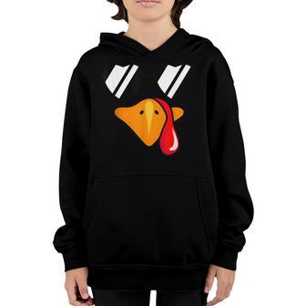Coolest Turkey Face For Lover Men Boys Kids Thanksgiving Day Youth Hoodie - Thegiftio UK
