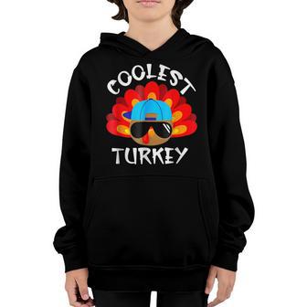 Coolest Turkey In The Flock Thanksgiving Boys Toddler Youth Hoodie - Thegiftio UK