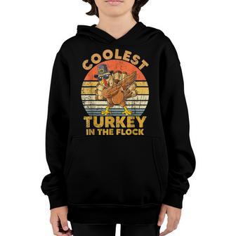Coolest Turkey In The Flock Toddler Boys Thanksgiving Funny Youth Hoodie - Thegiftio UK