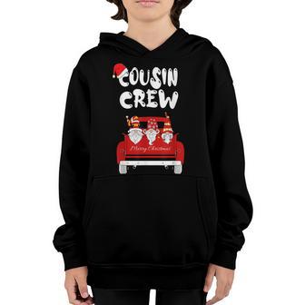 Cousin Crew Team Santa Squad Christmas Red Truck Gnome Boy Youth Hoodie - Thegiftio UK