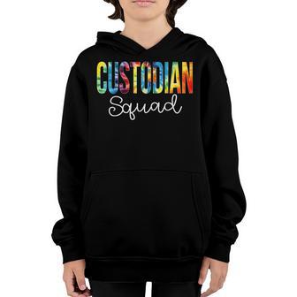 Custodian Squad Tie Dye Appreciation Day Back To School Youth Hoodie - Thegiftio UK