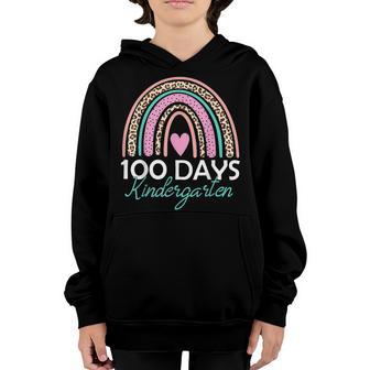 Cute 100 Days Smarter Kindergarten Happy 100Th Day Of School Youth Hoodie - Thegiftio UK