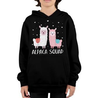 Cute Alpaca Squad Funny Llama Gifts Girls Ns Animal V2 Youth Hoodie - Thegiftio UK