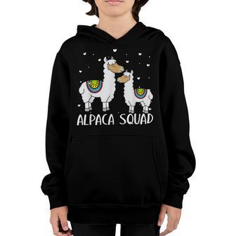 Cute Alpaca Squad Funny Llama Gifts Girls Ns Animal Youth Hoodie - Thegiftio UK