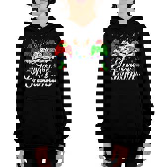 Cute Christmas Video Game Santa Hat Xmas Light Boys Girls Youth Hoodie - Seseable