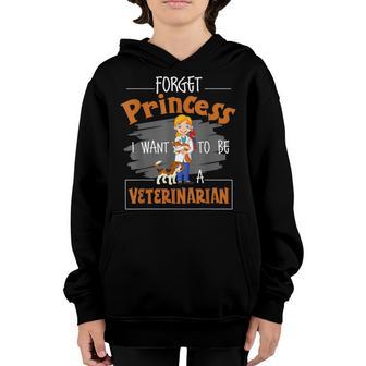 Cute Forget Princess I Want To Be A Veterinarian Girls Kids Youth Hoodie - Thegiftio UK