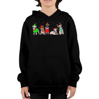 Cute French Bulldog Christmas Dog Santa Xmas Boys Dogmas Youth Hoodie - Thegiftio UK