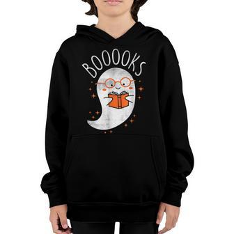 Cute Ghost Book Reading Teacher School Funny Halloween 2022 V2 Youth Hoodie - Thegiftio UK