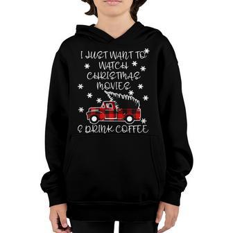Cute Gift For Coffee Lover Girls Women Mom Christmas Movie Youth Hoodie - Thegiftio UK