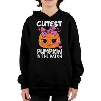 Cute Jackolantern Halloween Pumpkin Unicorn Girl Toddler Youth Hoodie - Thegiftio UK