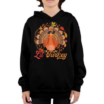 Cute Lil Turkey Boys Autumn Fall Funny Thanksgiving 2022 Youth Hoodie - Thegiftio UK