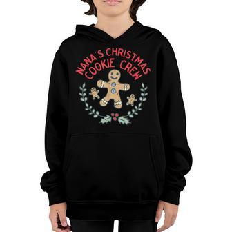 Cute Nanas Christmas Cookie Crew For Grandchildred Kids Youth Hoodie - Thegiftio UK