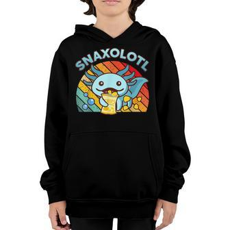 Cute Snaxolotl Axolotl- Kids Boy Food Lover Gift Snacks Youth Hoodie | Mazezy UK