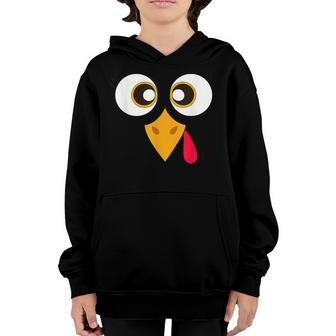 Cute Turkey Face Ribbon Thanksgiving Kid Toddler Girls Women V2 Youth Hoodie - Thegiftio UK