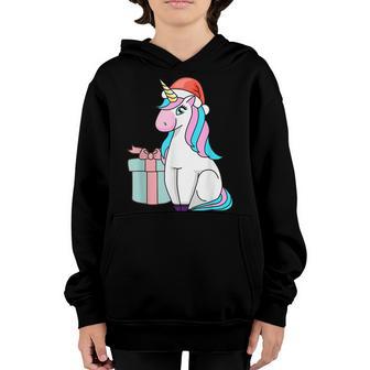 Cute Unicorn Horses Einhorn For Christmas Winter Girls Youth Hoodie - Thegiftio UK