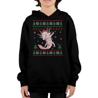 Dabbing Axolotl Santa Sweater Christmas Ugly Women Girls Kid Youth Hoodie - Thegiftio UK
