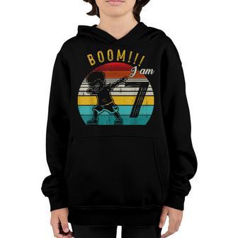 Dabbing Birthday 7 Years Old Birthday Outfit Boys V2 Youth Hoodie - Thegiftio UK