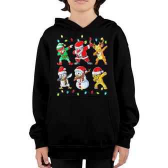 Dabbing Christmas Ugly Xmas Sweater Santa Dab Squad Kids Boy V3 Youth Hoodie - Thegiftio UK