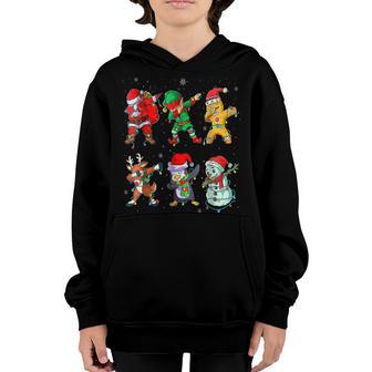 Dabbing Christmas Ugly Xmas Sweater Santa Dab Squad Kids Youth Hoodie - Thegiftio UK