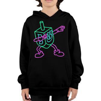 Dabbing Dreidel Funny Hanukkah Gifts For Kids Youth Hoodie - Thegiftio UK