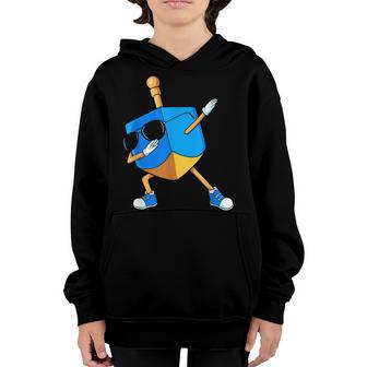 Dabbing Dreidel Hanukkah Dancing Chanukah Kids Girls Boys Youth Hoodie - Thegiftio UK