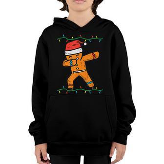 Dabbing Gingerbread Man Cookie Christmas Boys Men Kids Xmas Youth Hoodie - Thegiftio UK