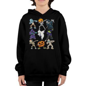 Dabbing Halloween Boys Skeleton Zombie Pumpkin Mummy Kids Youth Hoodie - Thegiftio UK
