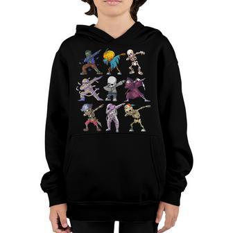 Dabbing Halloween Boys Skeleton Zombie Scary Pumpkin Mummy V6 Youth Hoodie - Thegiftio UK