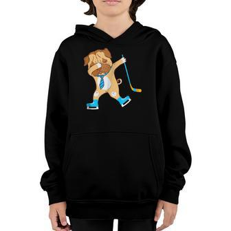 Dabbing Ice Hockey T Best Dog Dad Ever Boys Kids Gifts Youth Hoodie | Mazezy
